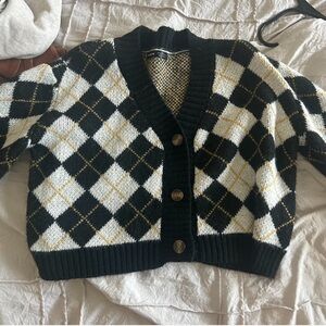 Argyle Cardigan Sweater